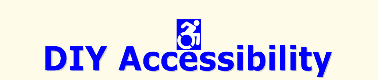 Text DIY Accessibility and wheelchair logo