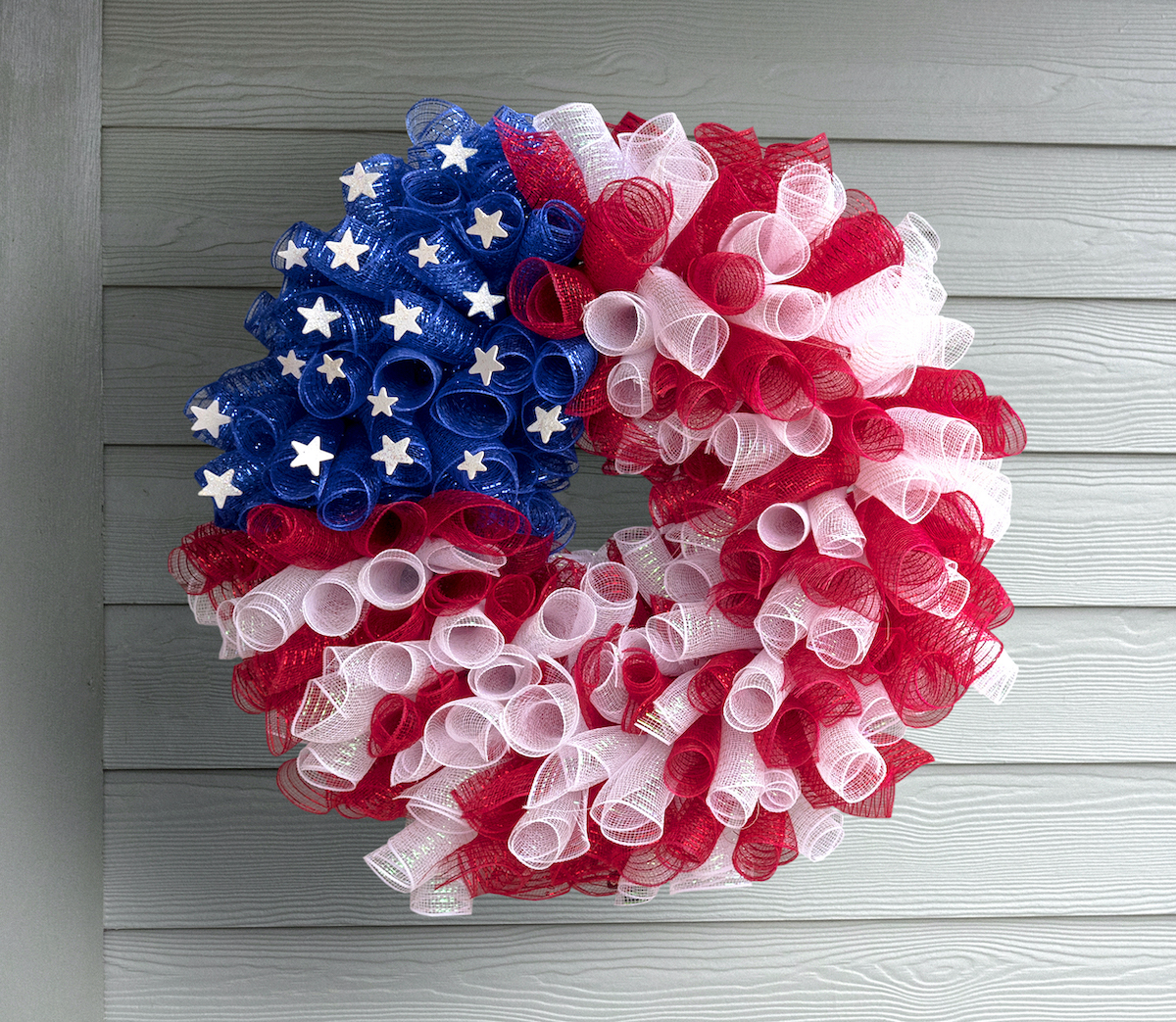 4th of july mesh wreath