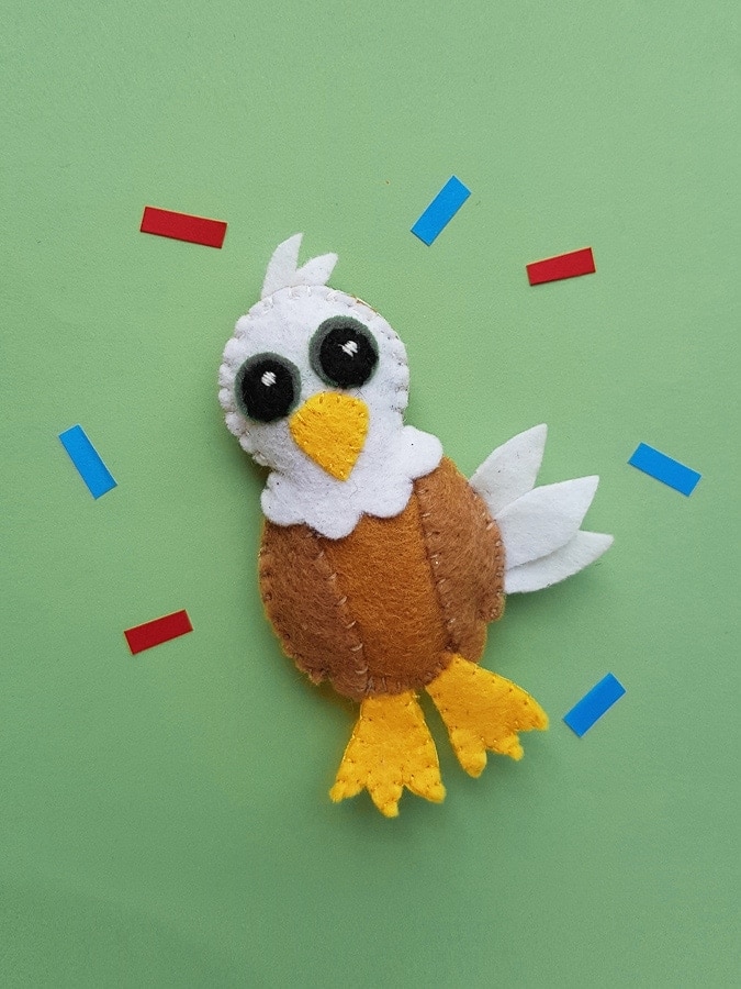 felt bald eagle craft for kids