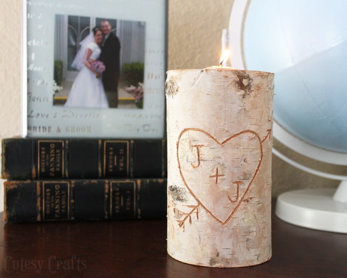 Birch Pillar DIY Candle Holder