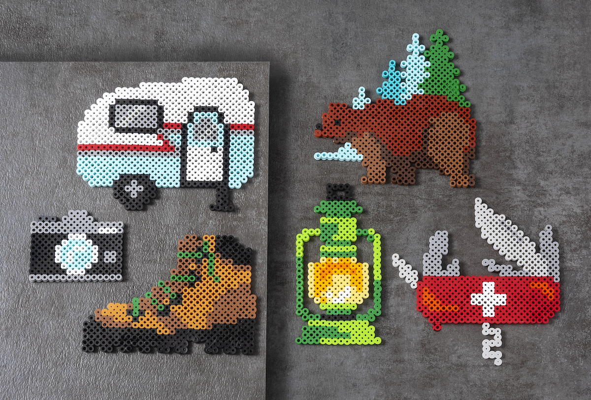 camping perler beads