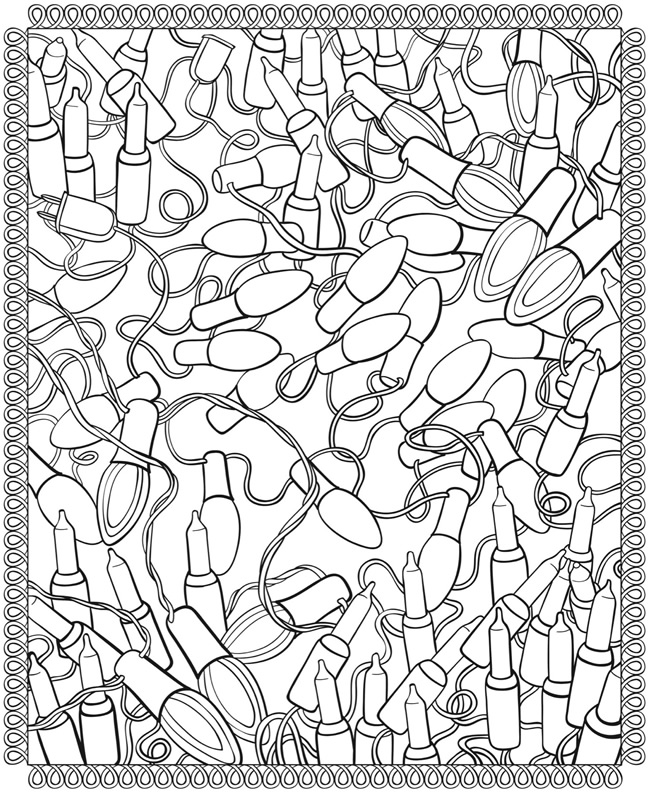 Christmas Lights coloring page
