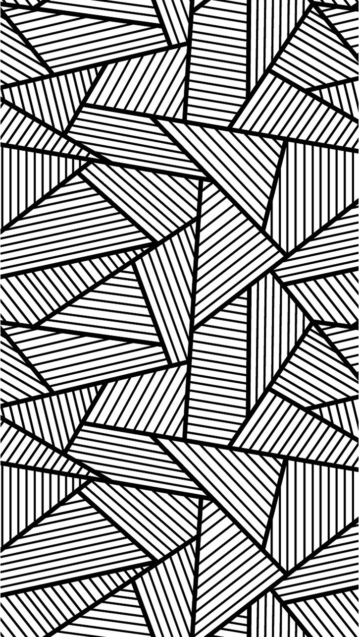 Geometric Lines adult coloring page