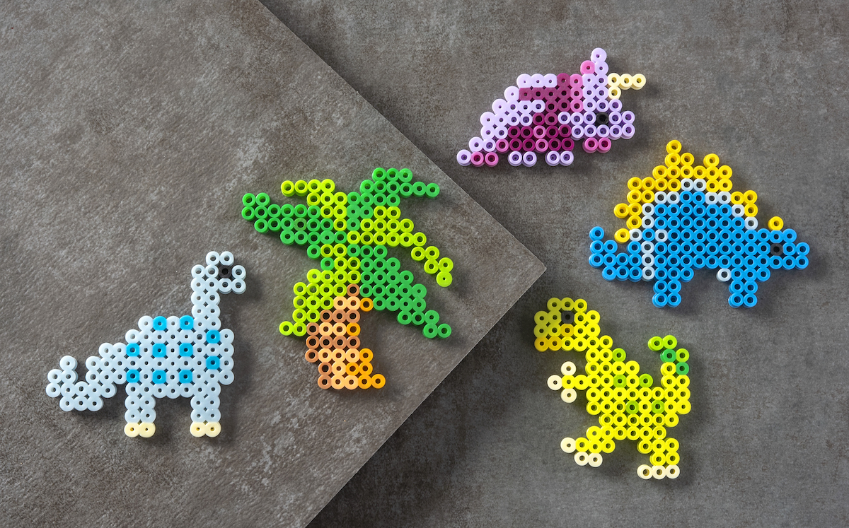 dinosaur perler beads