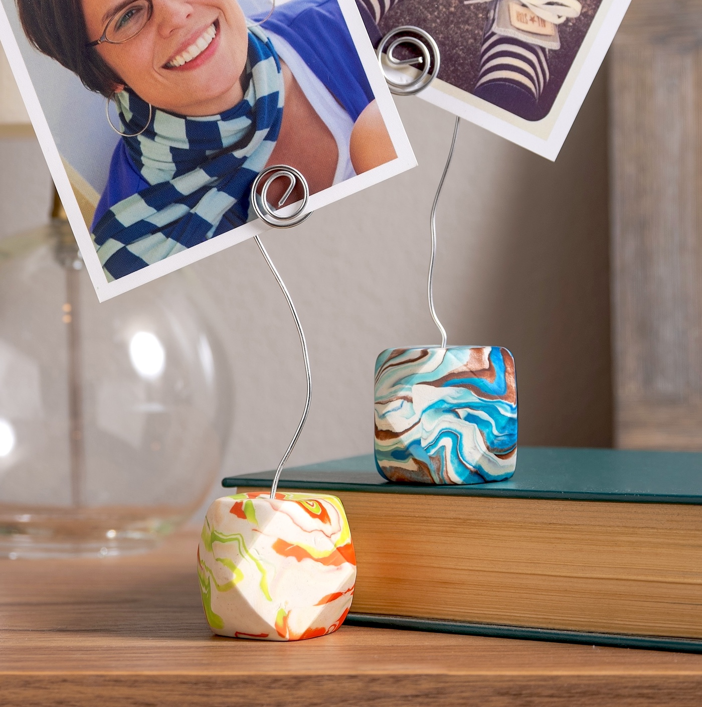 diy clay photo holders