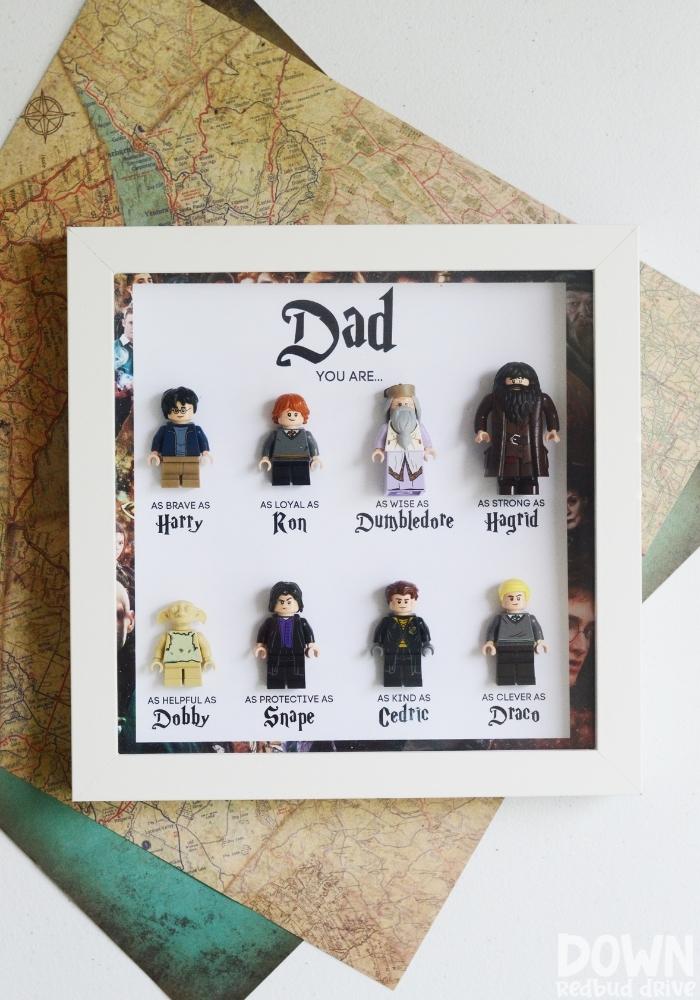 DIY father's day harry potter shadowbox