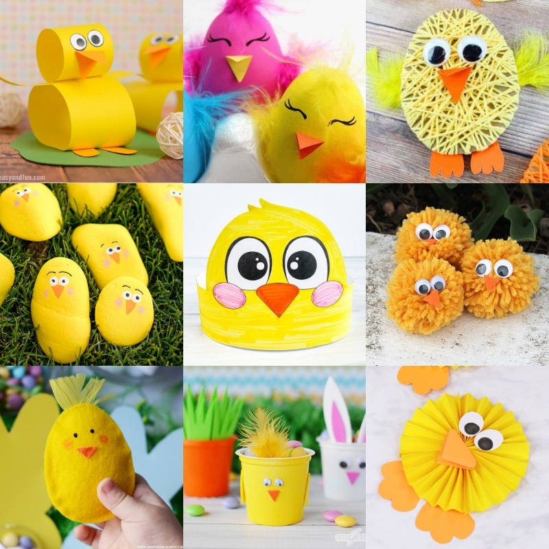 Easter chick crafts for kids