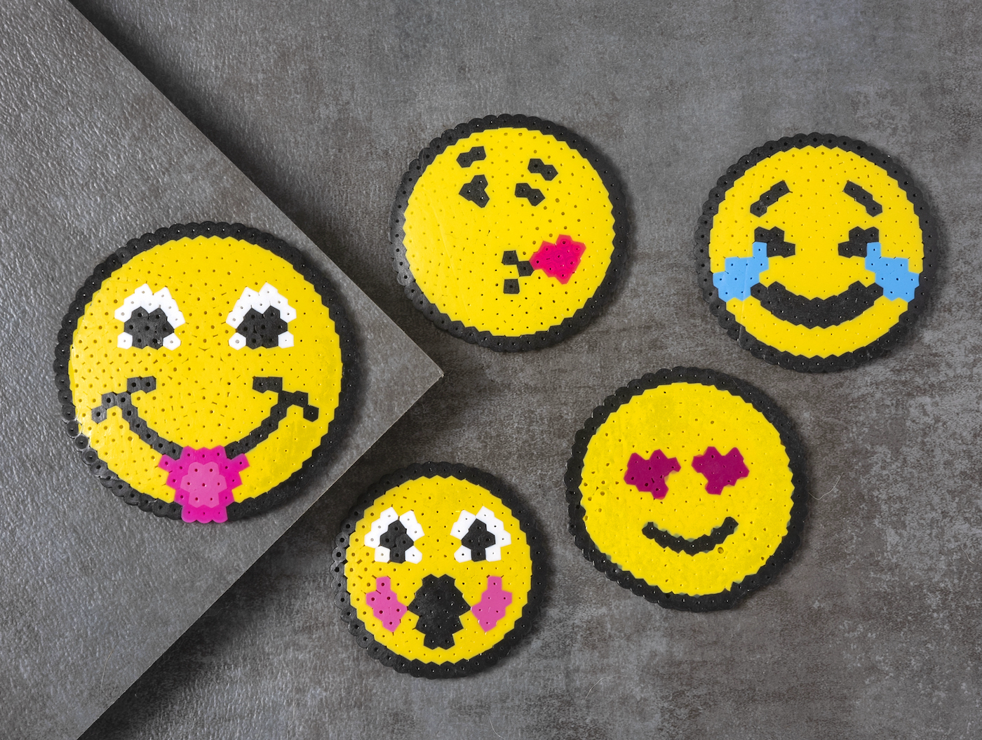 Emoji perler beads