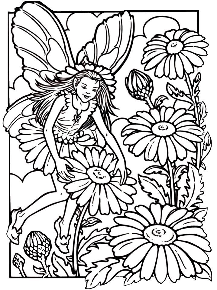 fancy fairies adult coloring pages