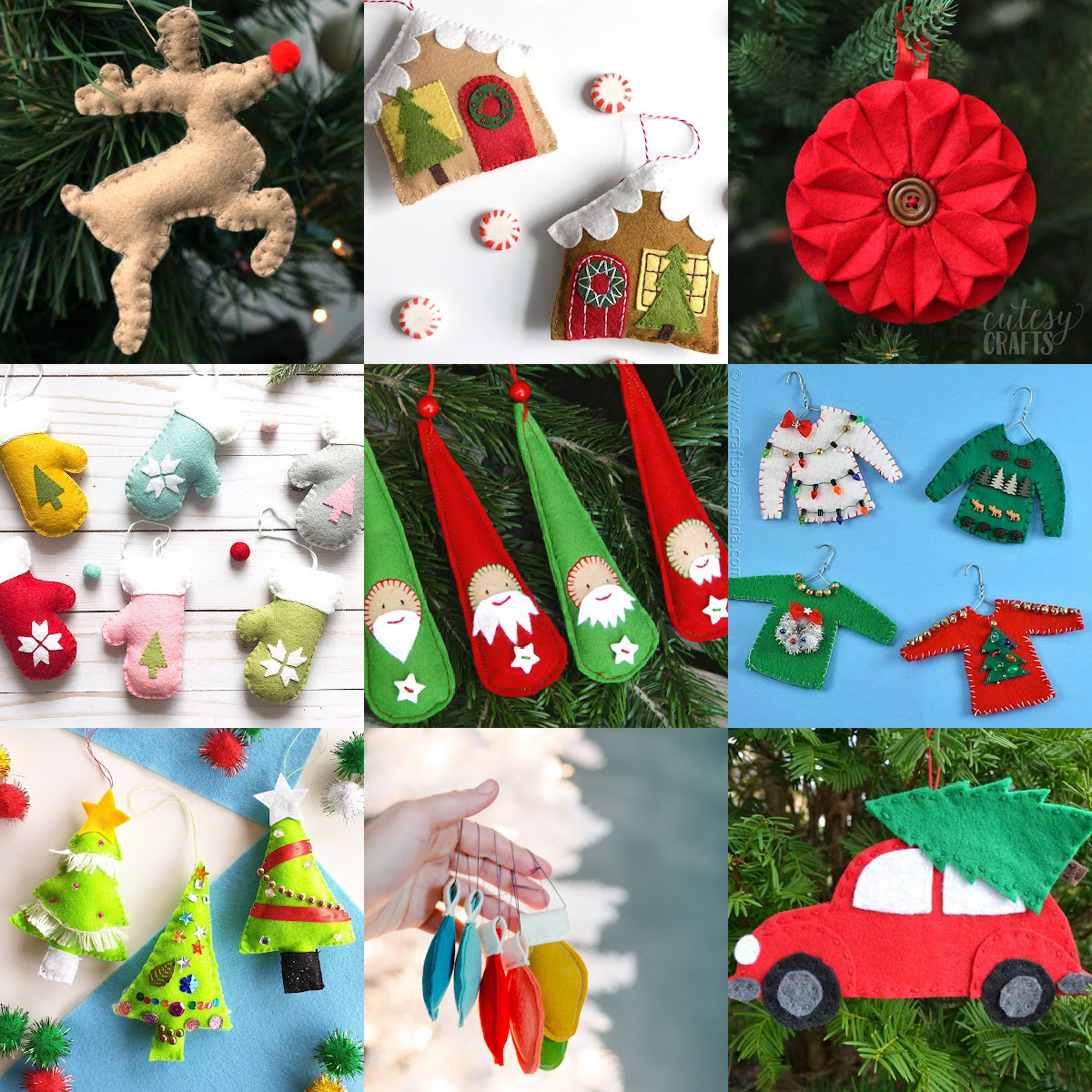 Felt Christmas ornament feature image