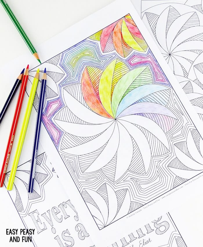 flower swirl coloring page