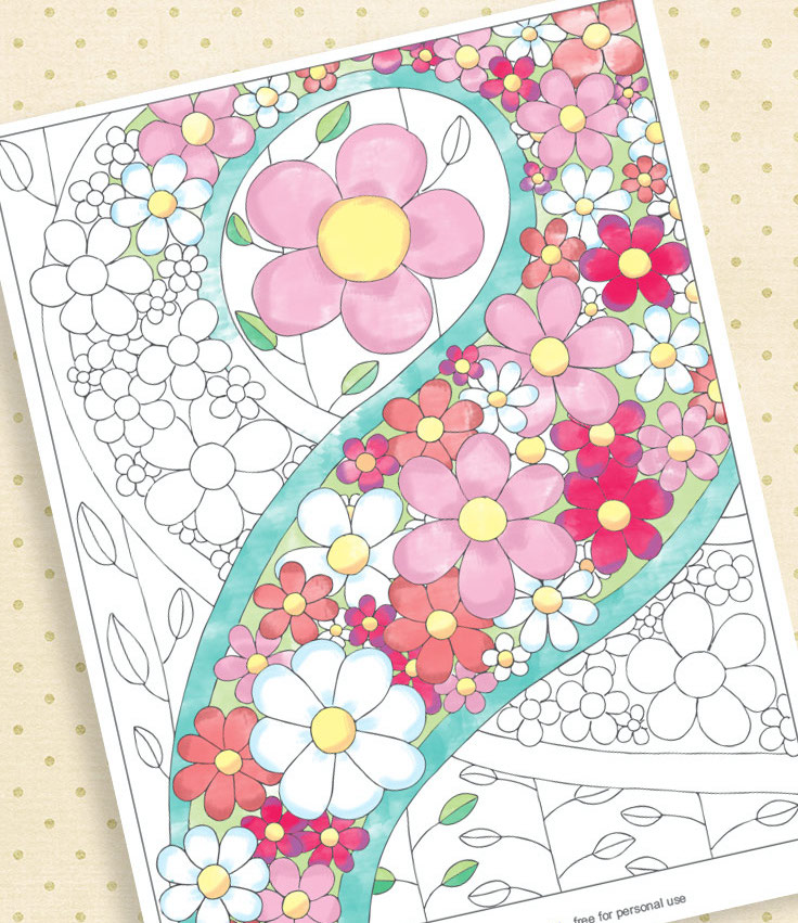 Flowers-Coloring-Page-for-Adults