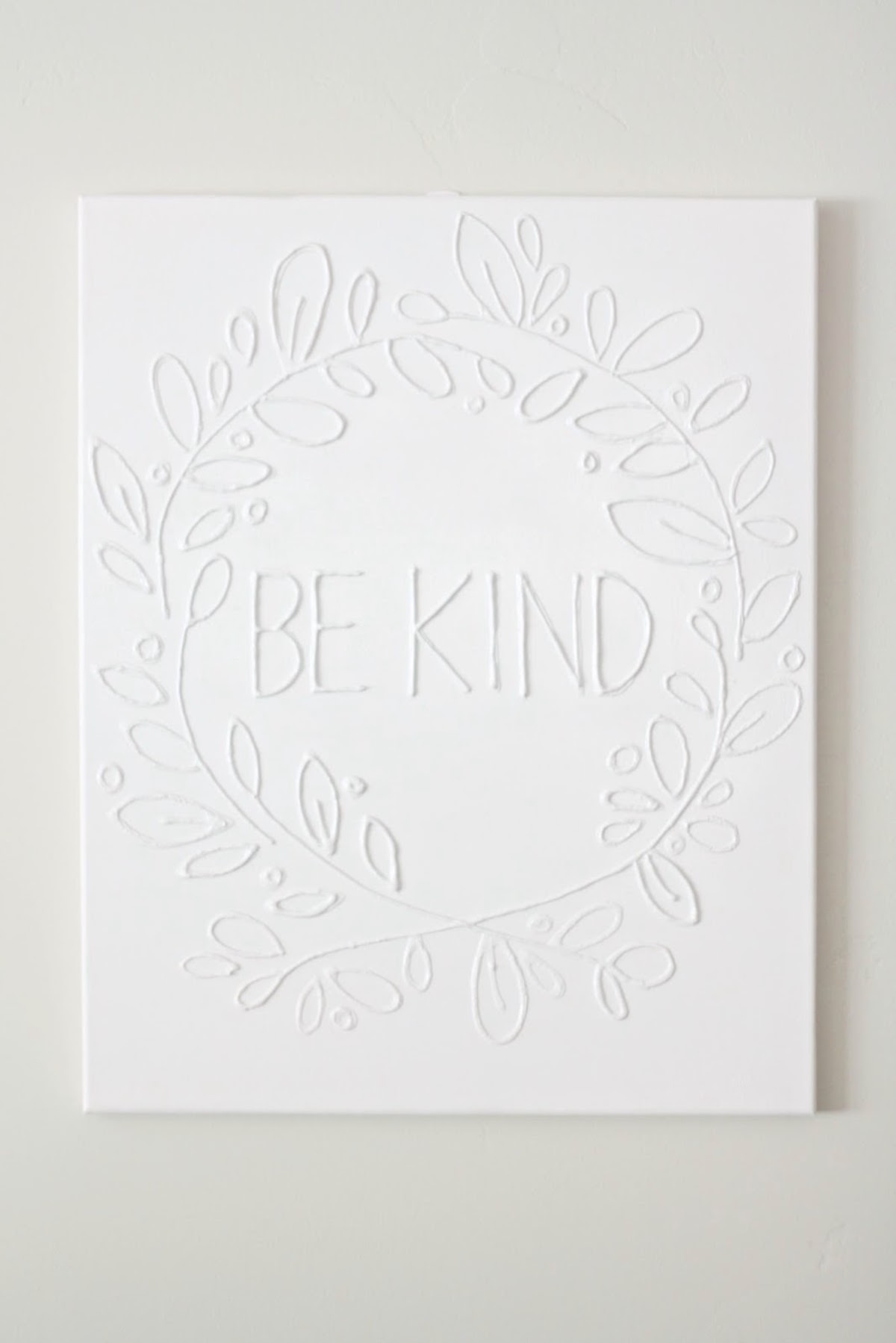 Glue on canvas for your wall