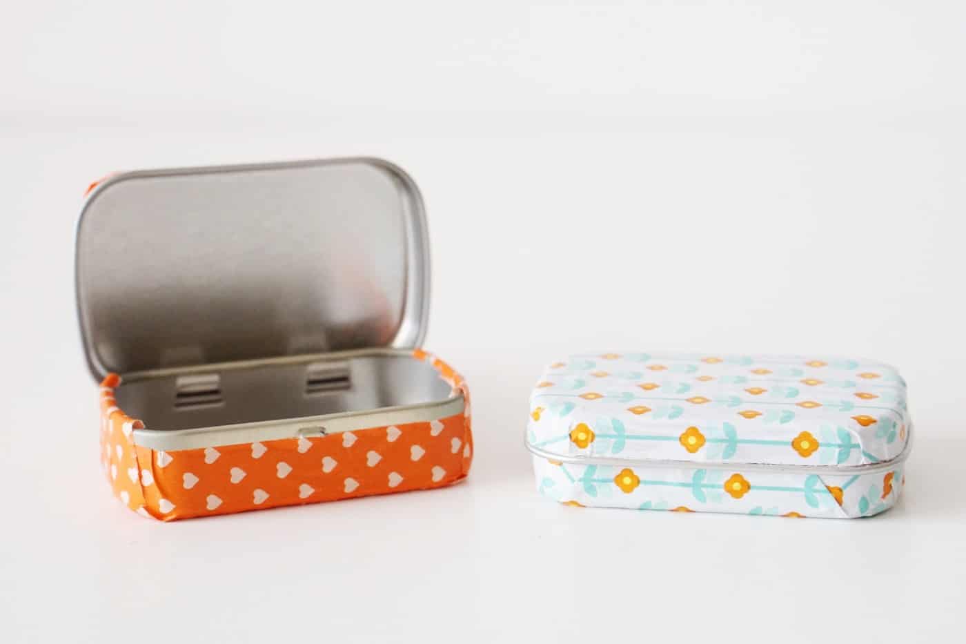 Upcycled Altoids tin with washi tape