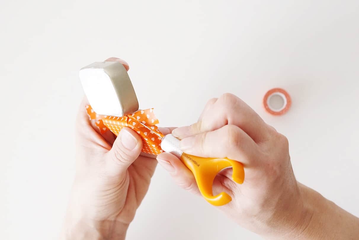 Cut away excess washi tape