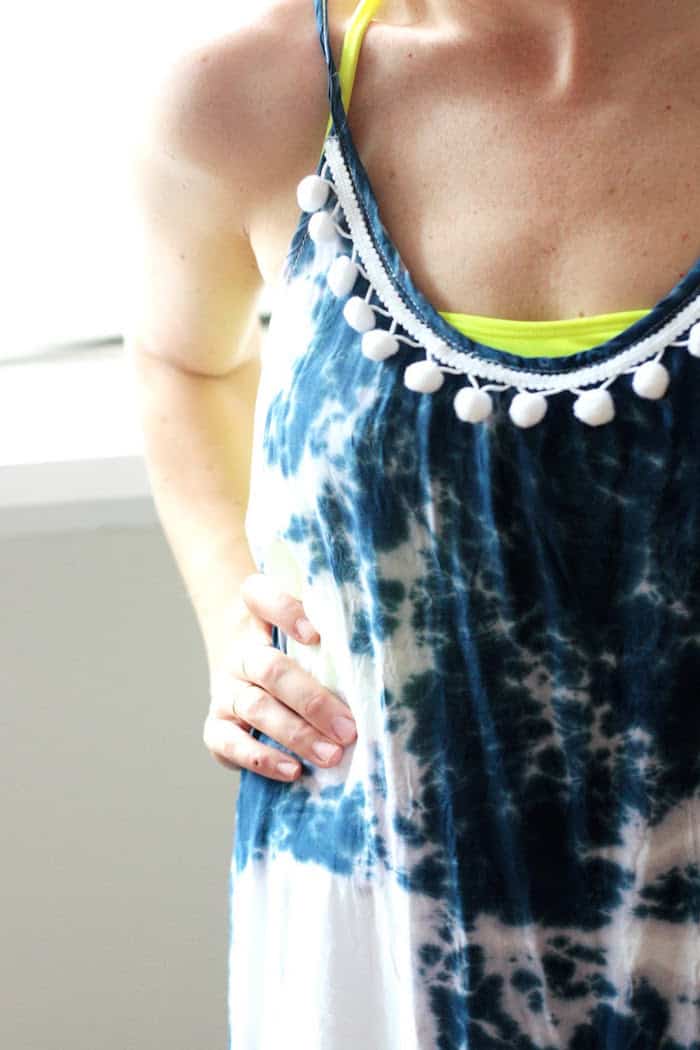 Tie dye slip dress