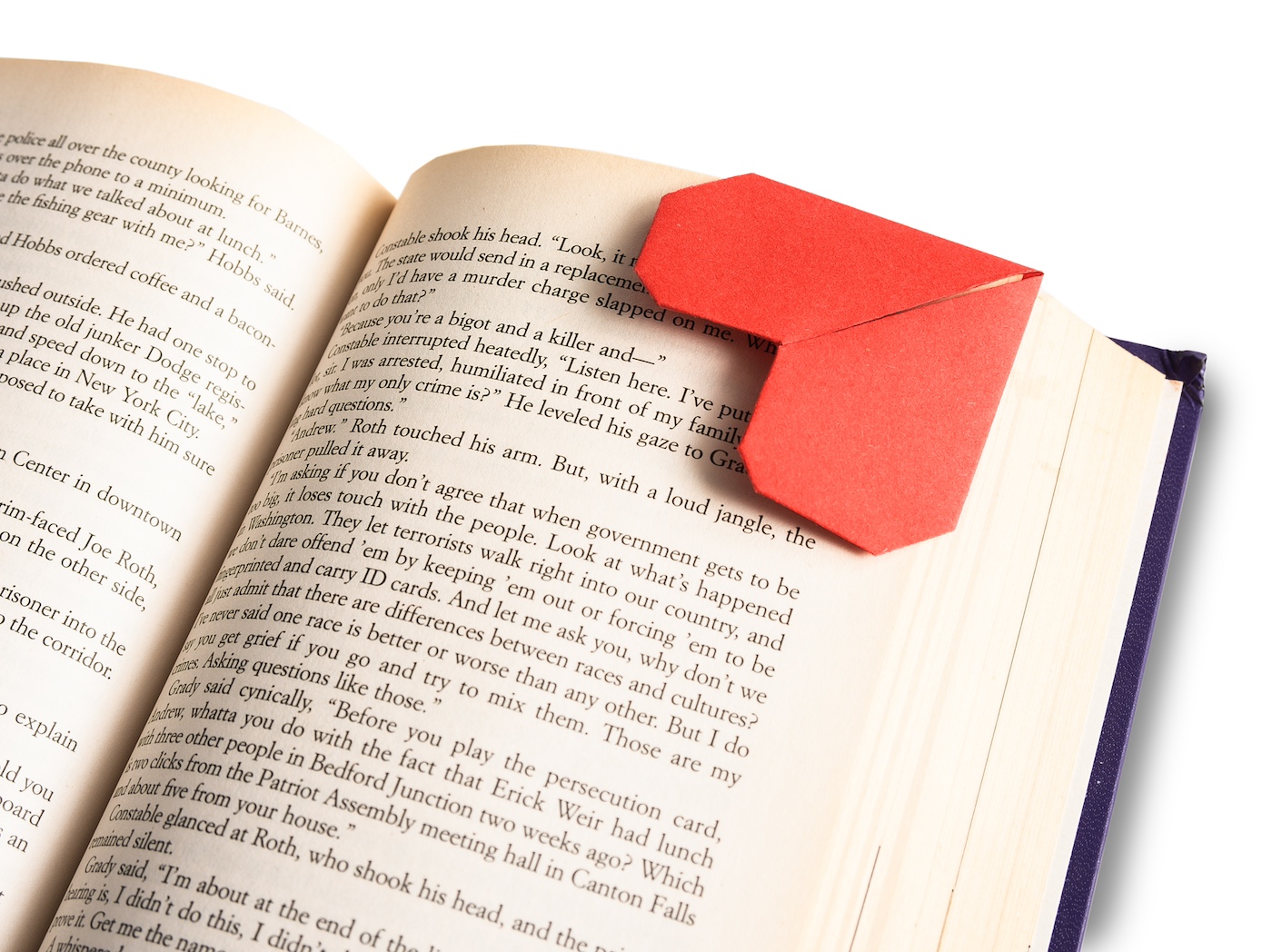 origami heart bookmark