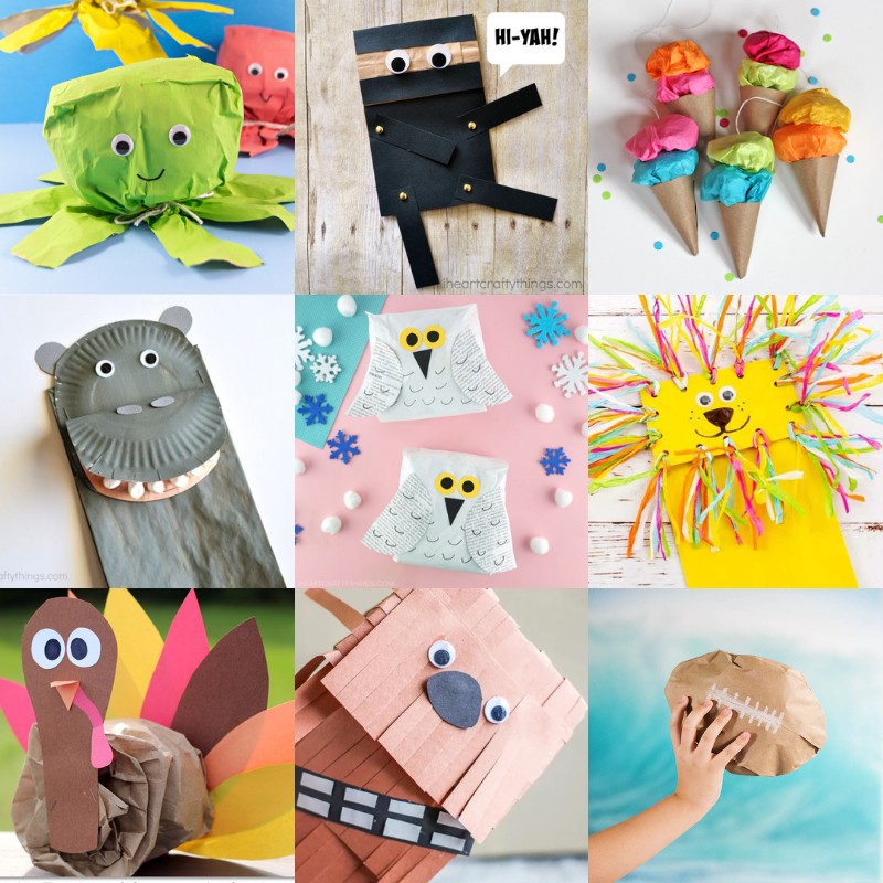 Paper bag crafts for kids to enjoy!