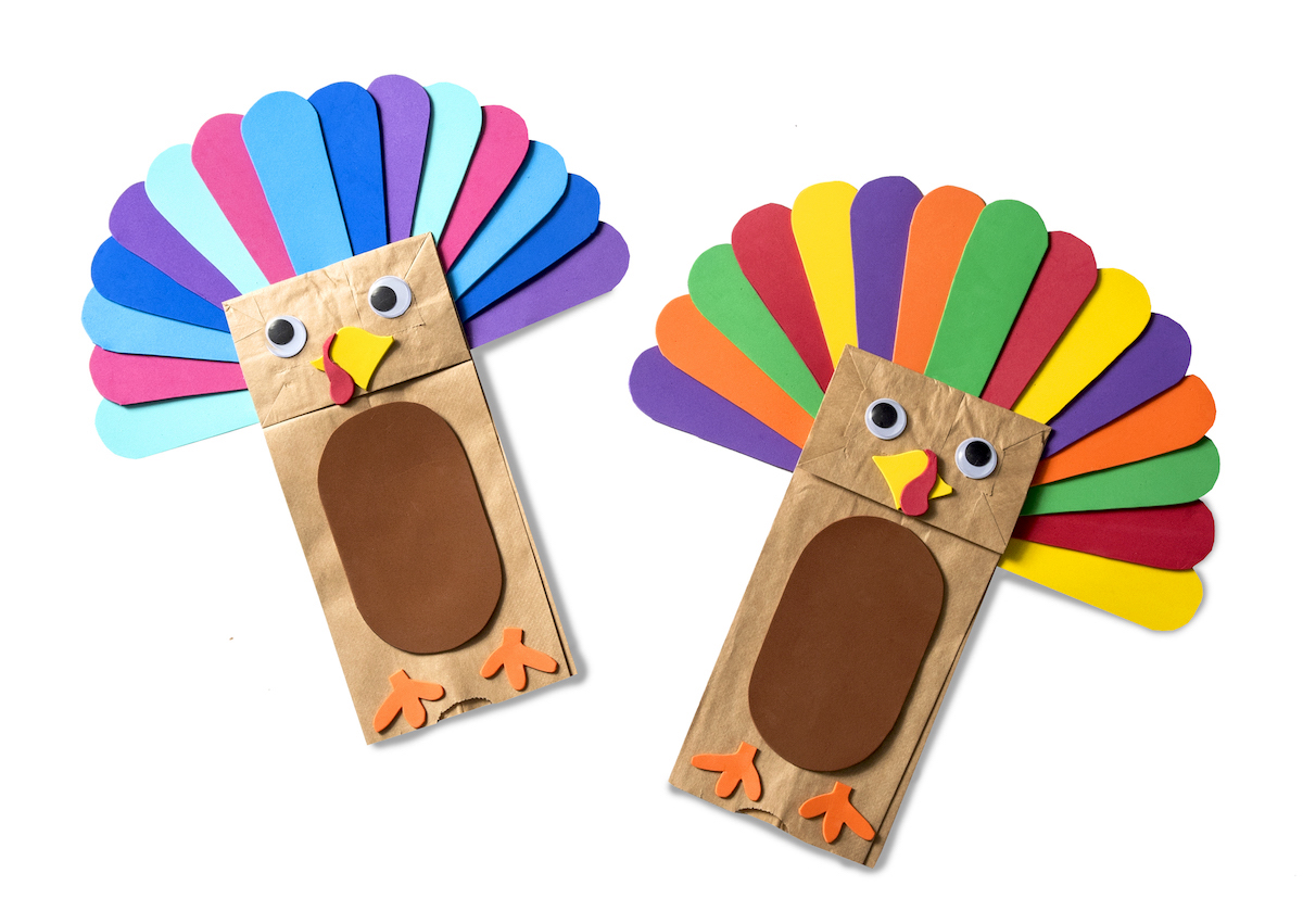 paper bag turkey craft