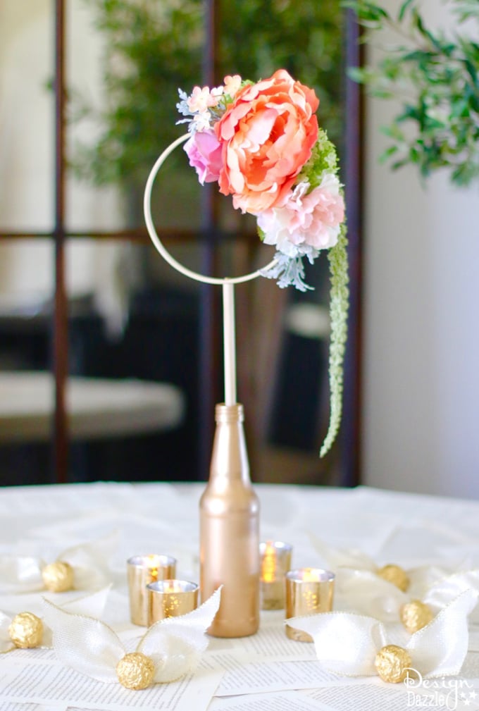 DIY quidditch bridal shower centerpiece