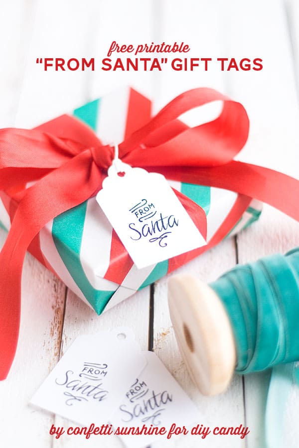"From Santa" Free Printable Christmas Gift Tags