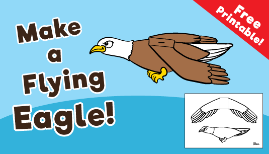 flying eagle coloring craft