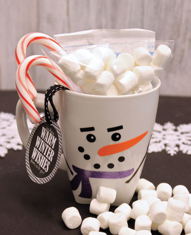 DIY snowman mug gift
